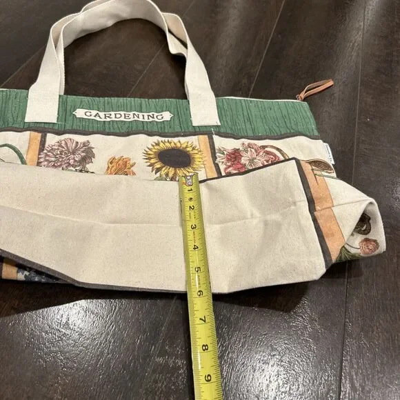 Cavallini & Co., "Gardening" Heavyweight Cotton Canvas Tote / Shopping Bag Large